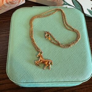 Gold Horse Pendant Necklace